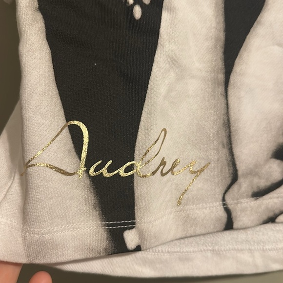 Radio Days vintage deadstock 1985 Audrey Hepburn 3/4 jogger top M - Picture 2 of 8